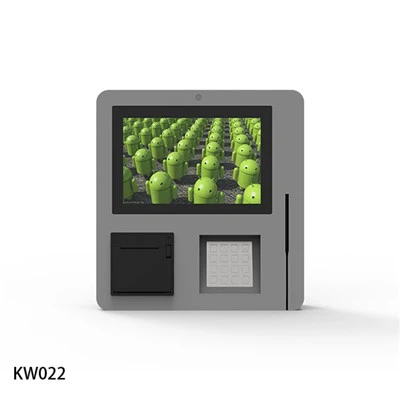 Pagos de tarjeta segura quiosco montado en la pared